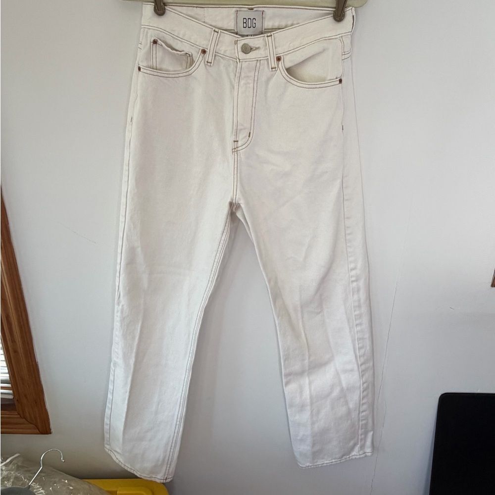 BDG Women's Cream Straight Leg  cowboy jeans size 29